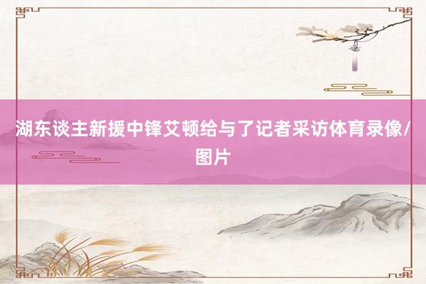 湖东谈主新援中锋艾顿给与了记者采访体育录像/图片