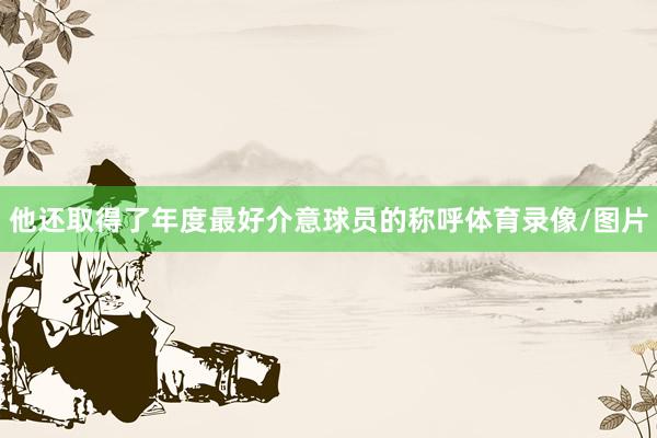 他还取得了年度最好介意球员的称呼体育录像/图片