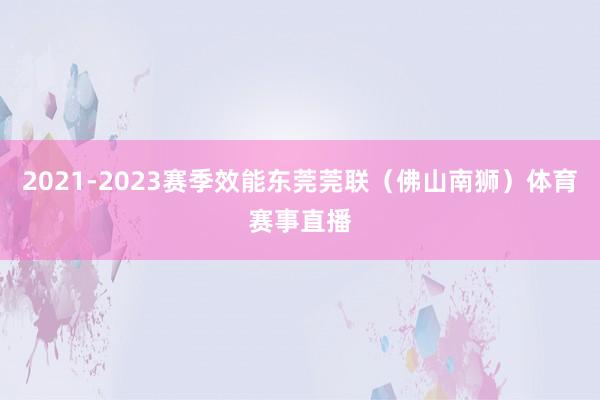 2021-2023赛季效能东莞莞联（佛山南狮）体育赛事直播