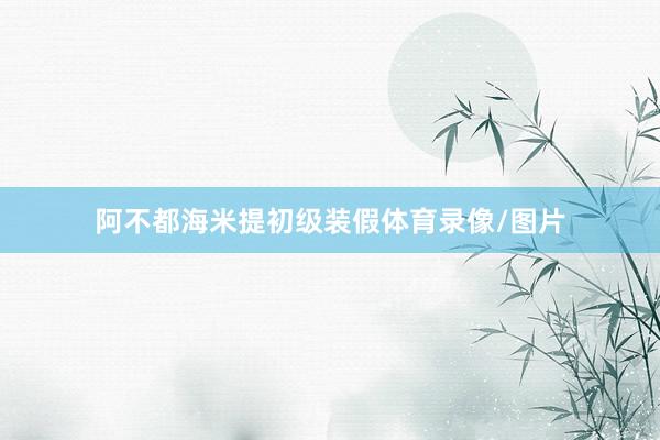 阿不都海米提初级装假体育录像/图片