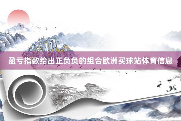 盈亏指数给出正负负的组合欧洲买球站体育信息