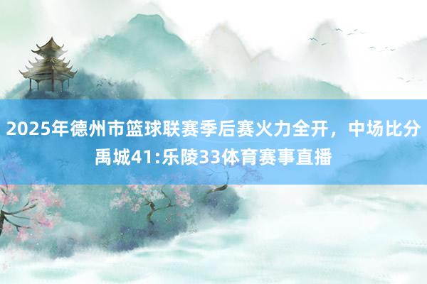 2025年德州市篮球联赛季后赛火力全开，中场比分禹城41:乐陵33体育赛事直播