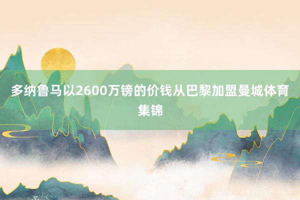 多纳鲁马以2600万镑的价钱从巴黎加盟曼城体育集锦