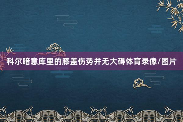 科尔暗意库里的膝盖伤势并无大碍体育录像/图片