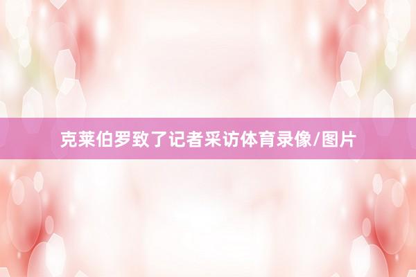 克莱伯罗致了记者采访体育录像/图片