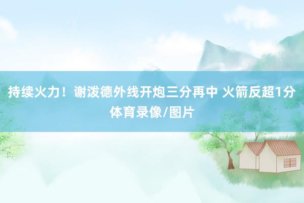 持续火力！谢泼德外线开炮三分再中 火箭反超1分体育录像/图片