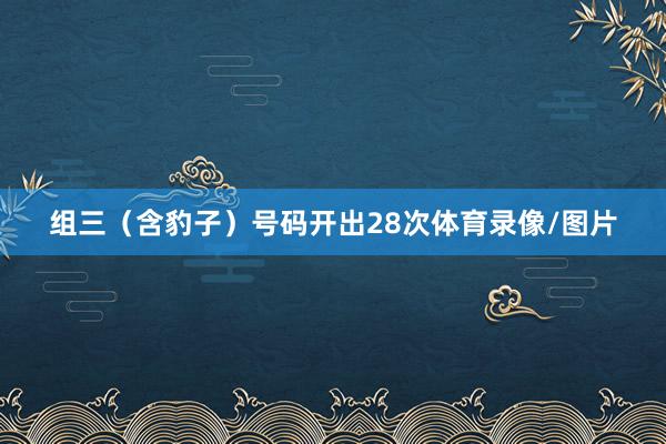 组三（含豹子）号码开出28次体育录像/图片