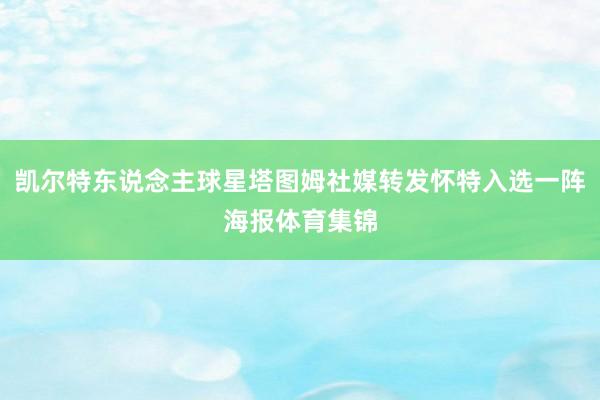 凯尔特东说念主球星塔图姆社媒转发怀特入选一阵海报体育集锦