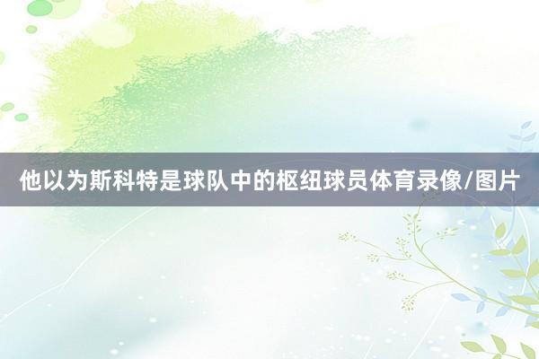 他以为斯科特是球队中的枢纽球员体育录像/图片