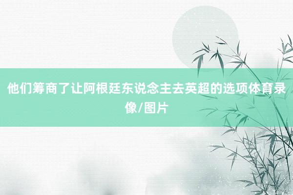 他们筹商了让阿根廷东说念主去英超的选项体育录像/图片
