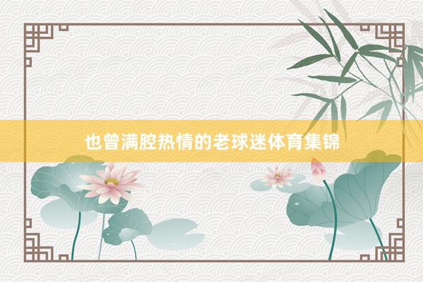 也曾满腔热情的老球迷体育集锦